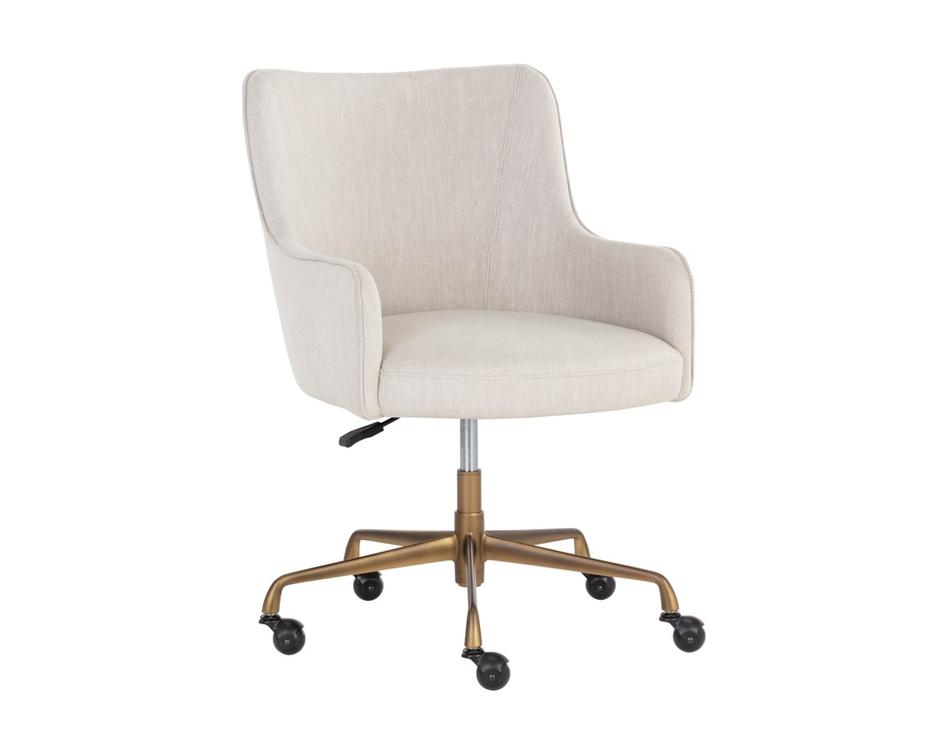 FRANKLIN OFFICE CHAIR - BEIGE LINEN by Sunpan