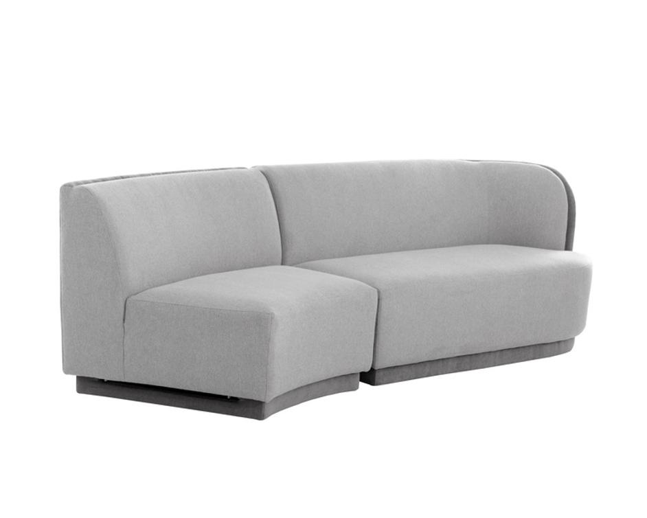 JACLYN MODULAR - ARMLESS CHAIR - EGYPT LIGHT GREY / DANNY MEDIUM GREY by Sunpan