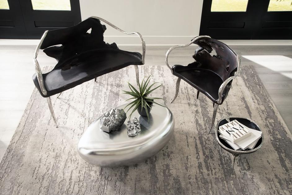 Graven Table Top Bowl, Black and Stainless Steel by Phillips Collection