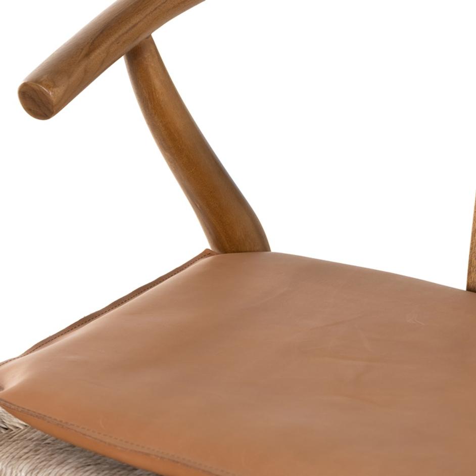 Muestra Stool W Cushion In Natural In Bar by FOUR HANDS