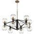 Helios Chandelier in Noir / Aged Brass by Cyan Design