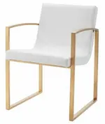 Asha Dining Arm Chair, White by Nuevo Living