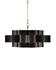 Grand Lotus Black Large Chandelier In Satin Black & Contemporary Gold Leaf by Currey & Company