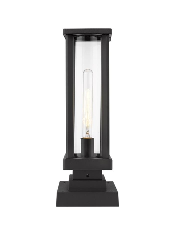 Glenwood 1 Light Outdoor Pier Mounted Fixture in Black Finish by Z-Lite