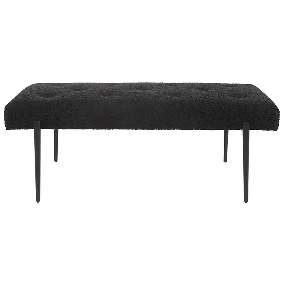 Olivier Modern Black Bench by Uttermost