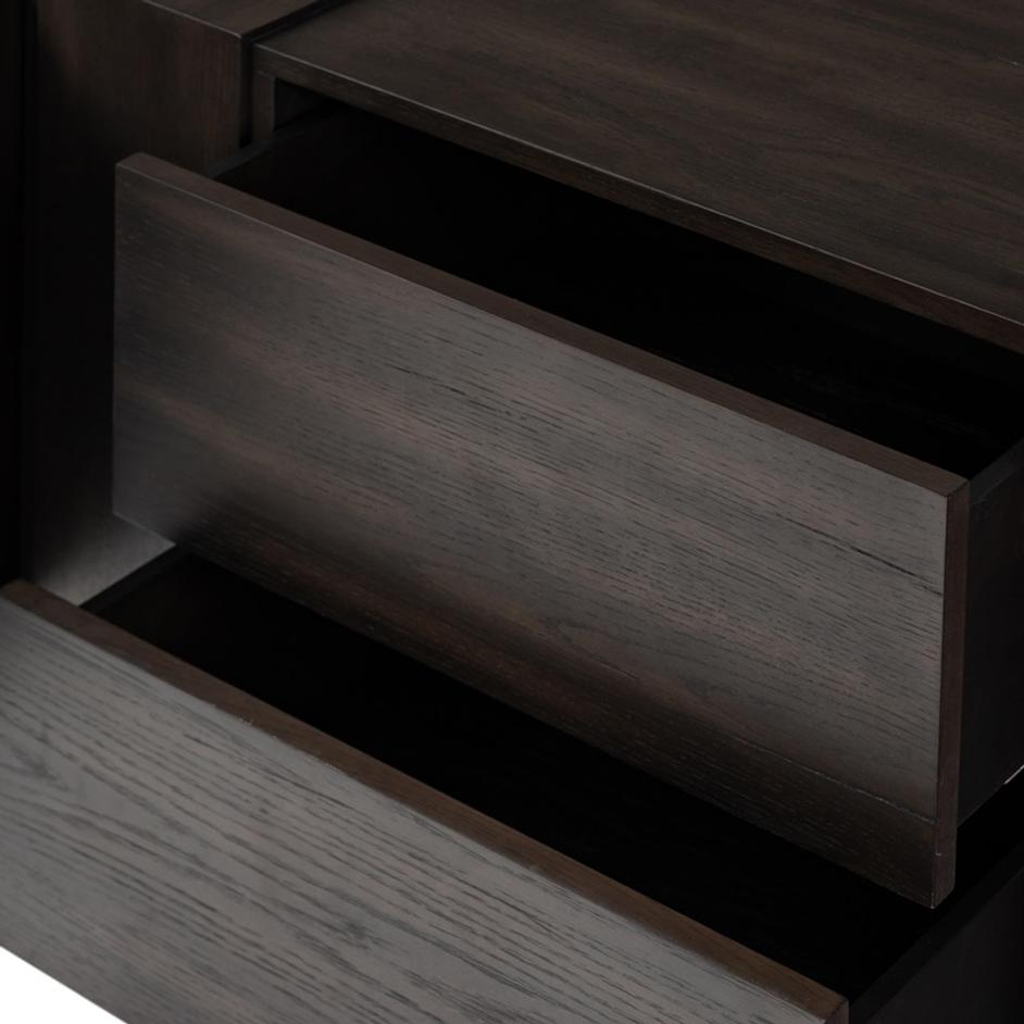 Fisher Media Console in Smoked Black Veneer' by FOUR HANDS