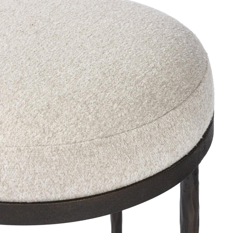 Corinne Accent Stool - Crete Pebble by Four Hands