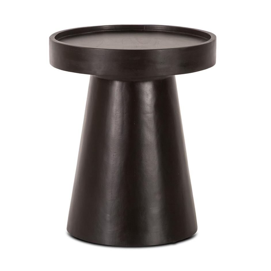 Jaipur 16" Black Round Accent Table by Home Trends & Design