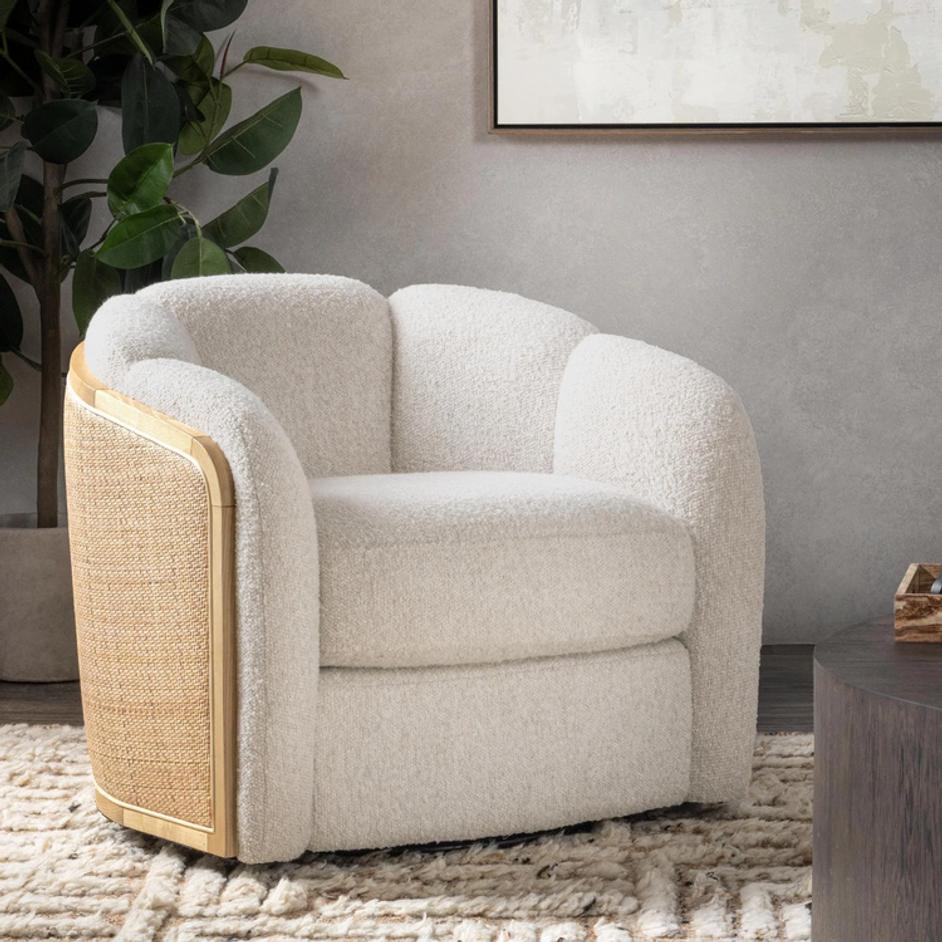 Daisy Upholstered Swivel Chair by Classic Home
