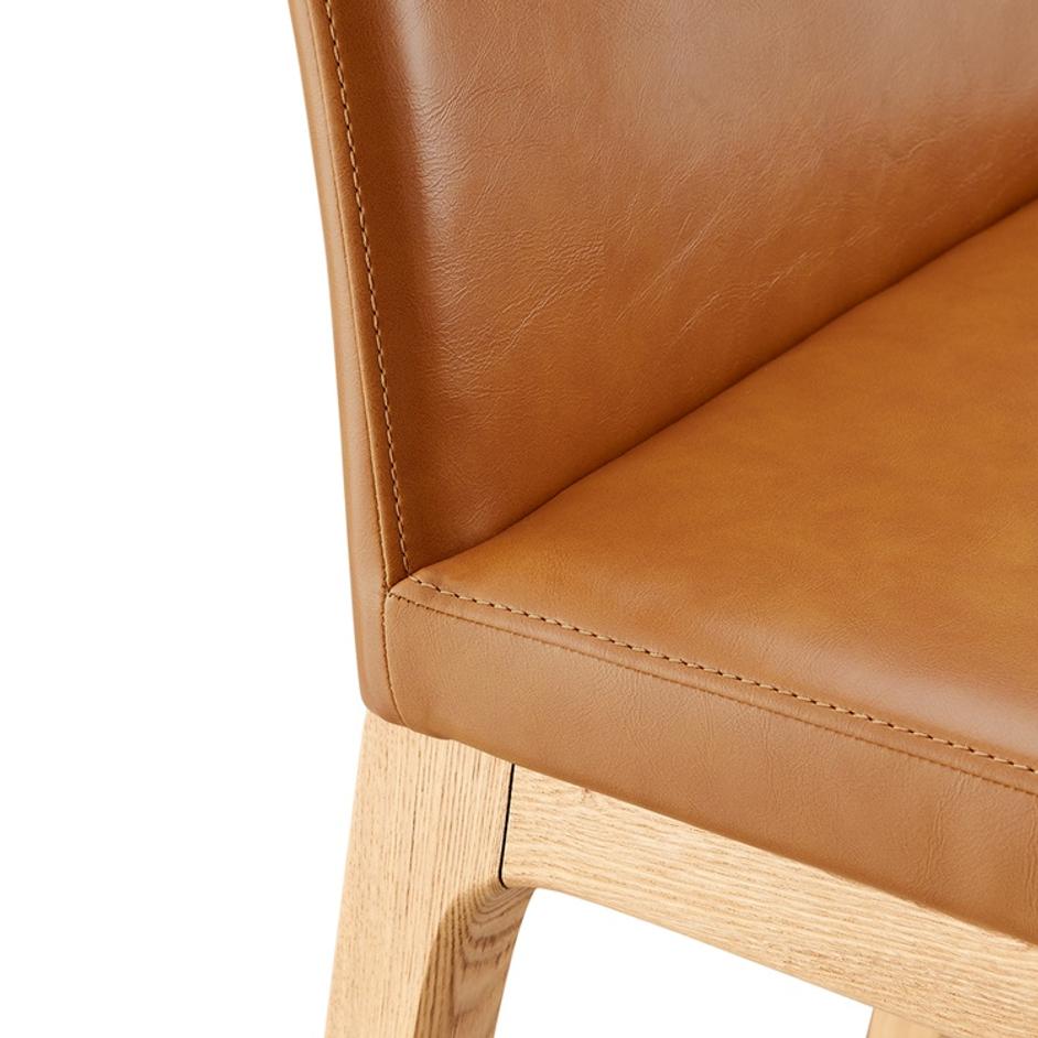 Devon KD PU Counter Stool, Moza Caramel by New Pacific Direct