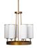 Kingdom Glass 6-Light Chandelier, Antique Brass by Jamie Young