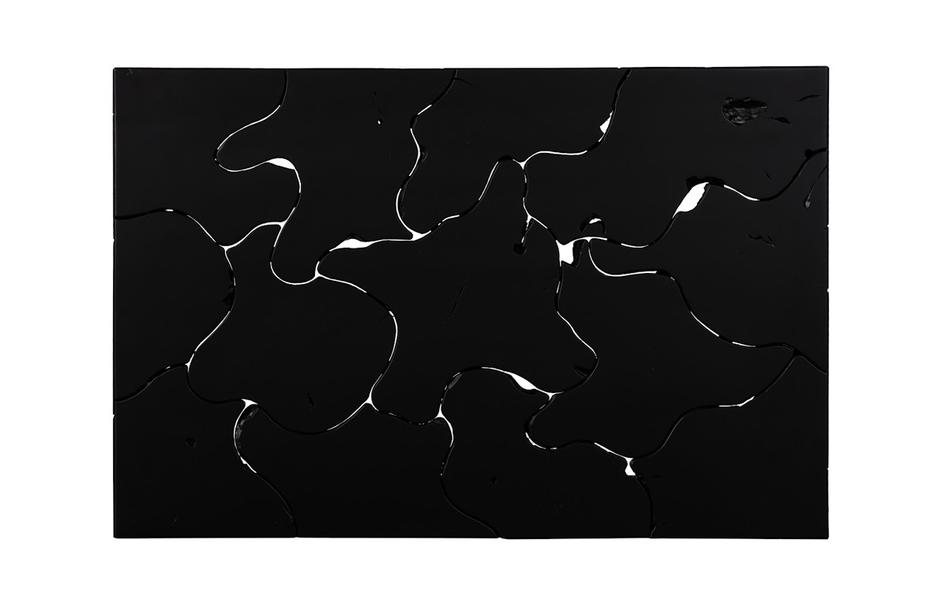 Teak Slice Coffee Table, Rectangle, Black by Phillips Collection