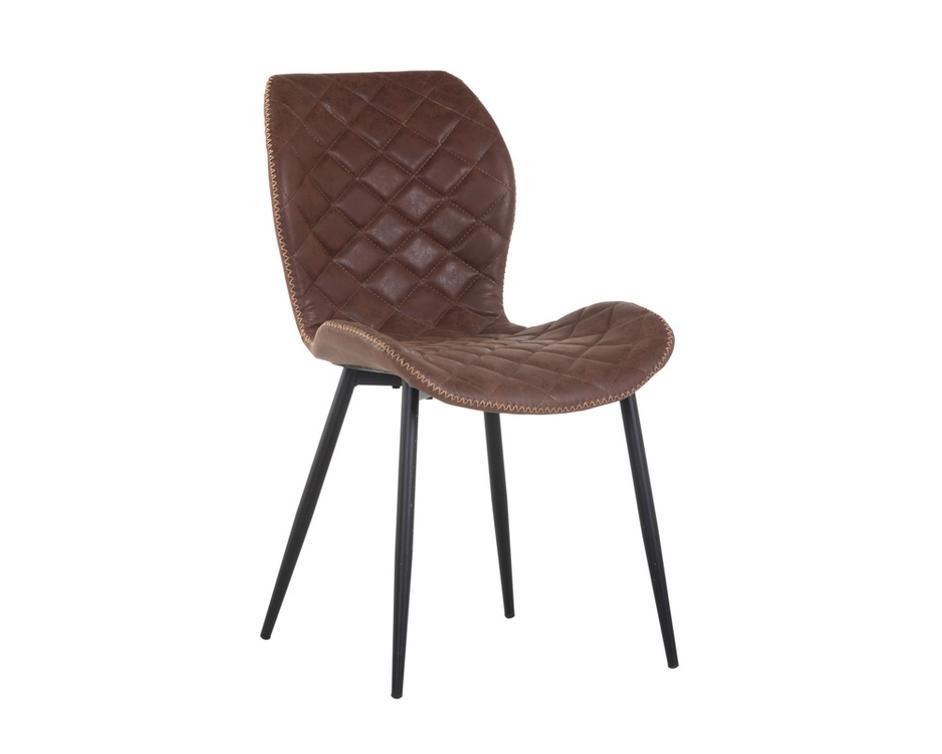 Lyla Dining Chair - Black - Antique Brown by Sunpan