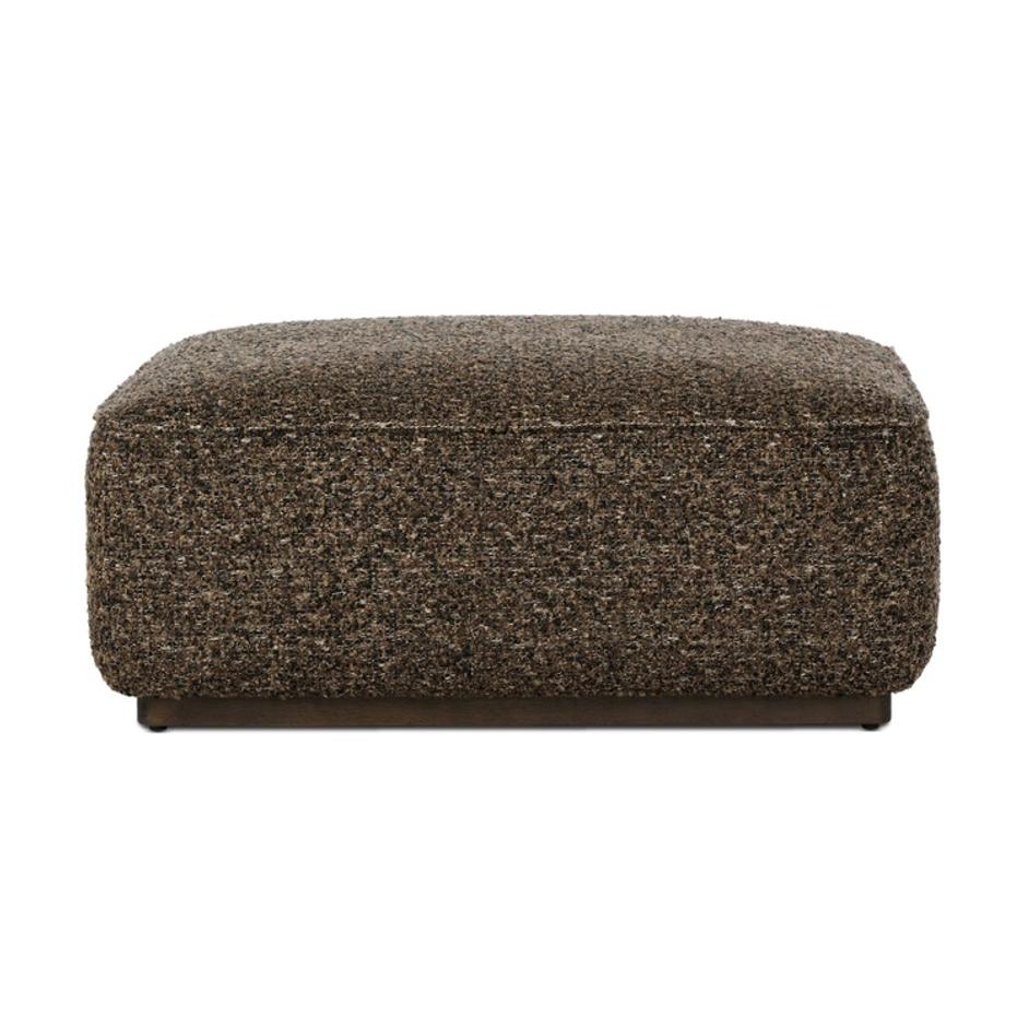 Sinclair Square Ottoman-36" In Ivan Granite-Sienna Brown by Four Hands