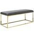Russell Fabric Bench In Gold Gray by Modway Furniture