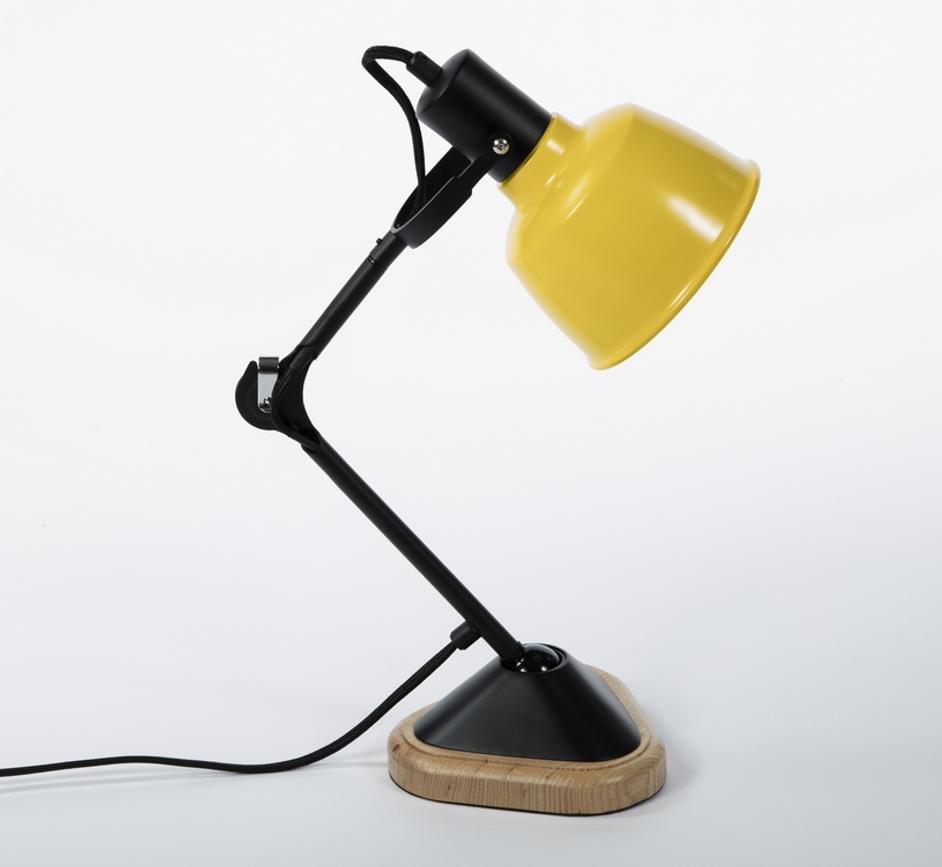 Eduardo Table Lamp - Matt Black/Matt Yellow Shade by GALLA HOME