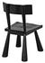 Gilbert Sungkai/Mindi Chair in Charcoal Black by Noir Furniture