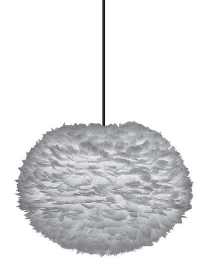 Eos Large Plug-In Pendant in Grey with Black Cord by UMAGE