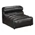 RAMSAY LEATHER ARMLESS CHAIR ANTIQUE BLACK by Moes Home