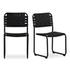 Moma Dining Chair Black Leather- Set Of Two by Moes Home