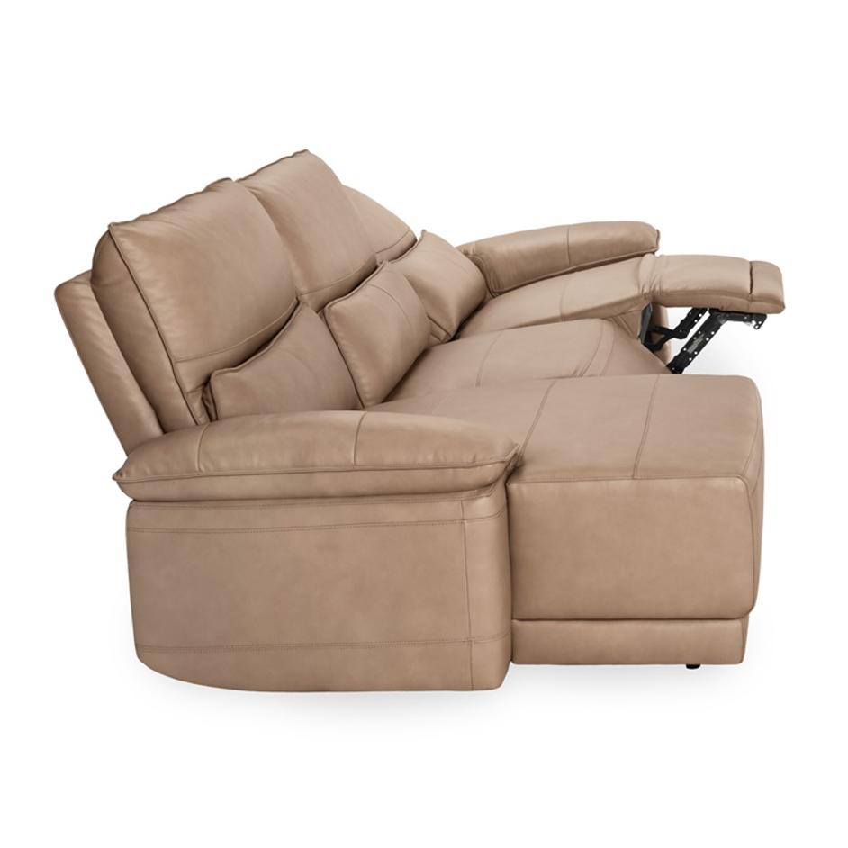 Branford Power Recliner Sectional w/LAF Chaise Camel by Classic Home