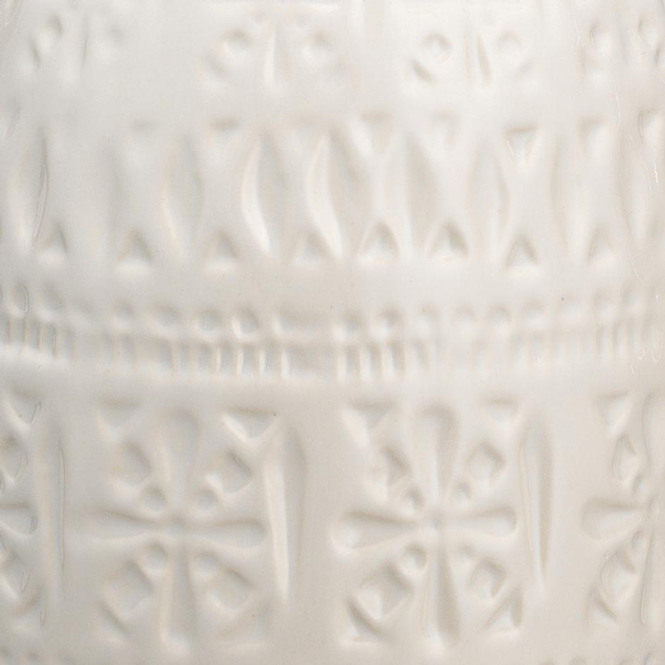 Frieze Ceramic Table Lamp, White by Jamie Young
