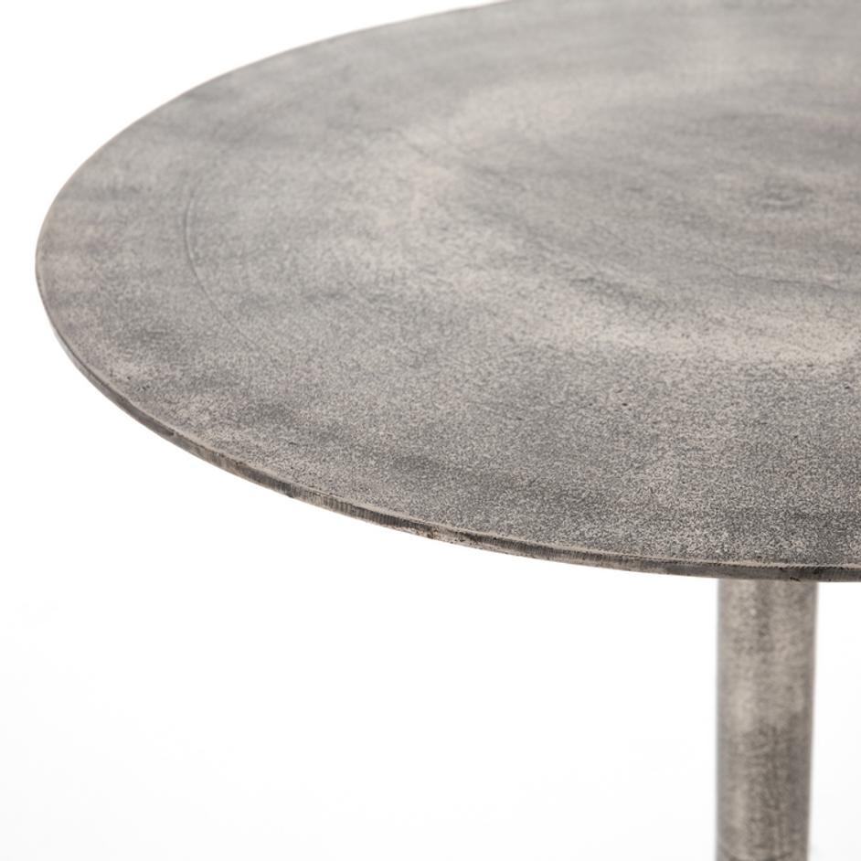 Simone Counter Table In Raw Antique Nickel by FOUR HANDS