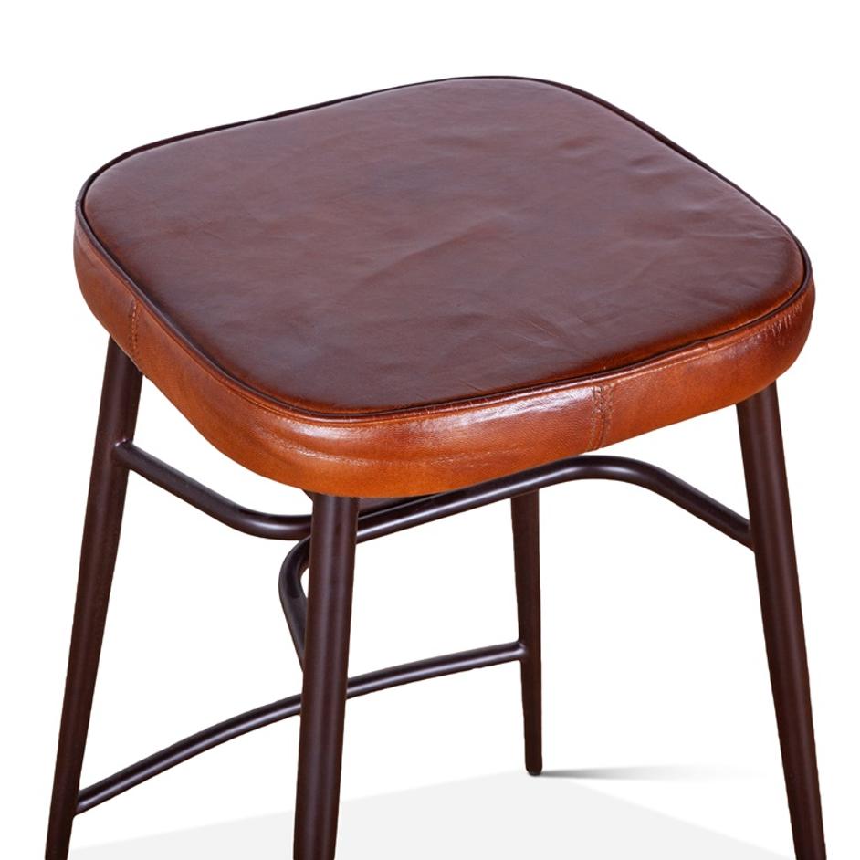 Wellington Backless Leather Counter Stool by Home Trends & Design