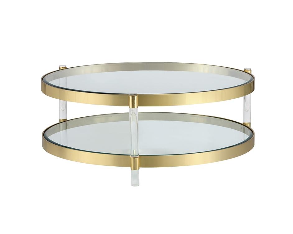 York Coffee Table - Brass by Sunpan