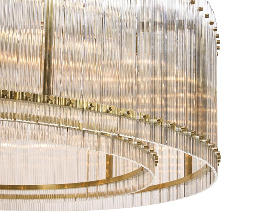 KORE CHANDELIER - LARGE - BRASS - CLEAR by Sunpan