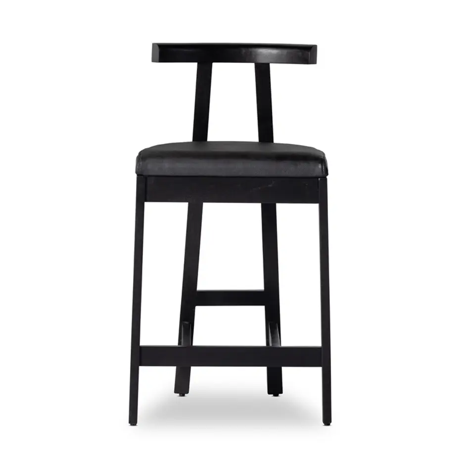 Tex Stool In Black Rosa Morada by FOUR HANDS