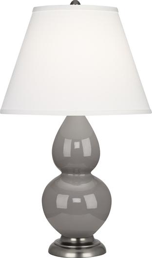 Smokey Taupe Small Double Gourd Accent Lamp by Robert Abbey