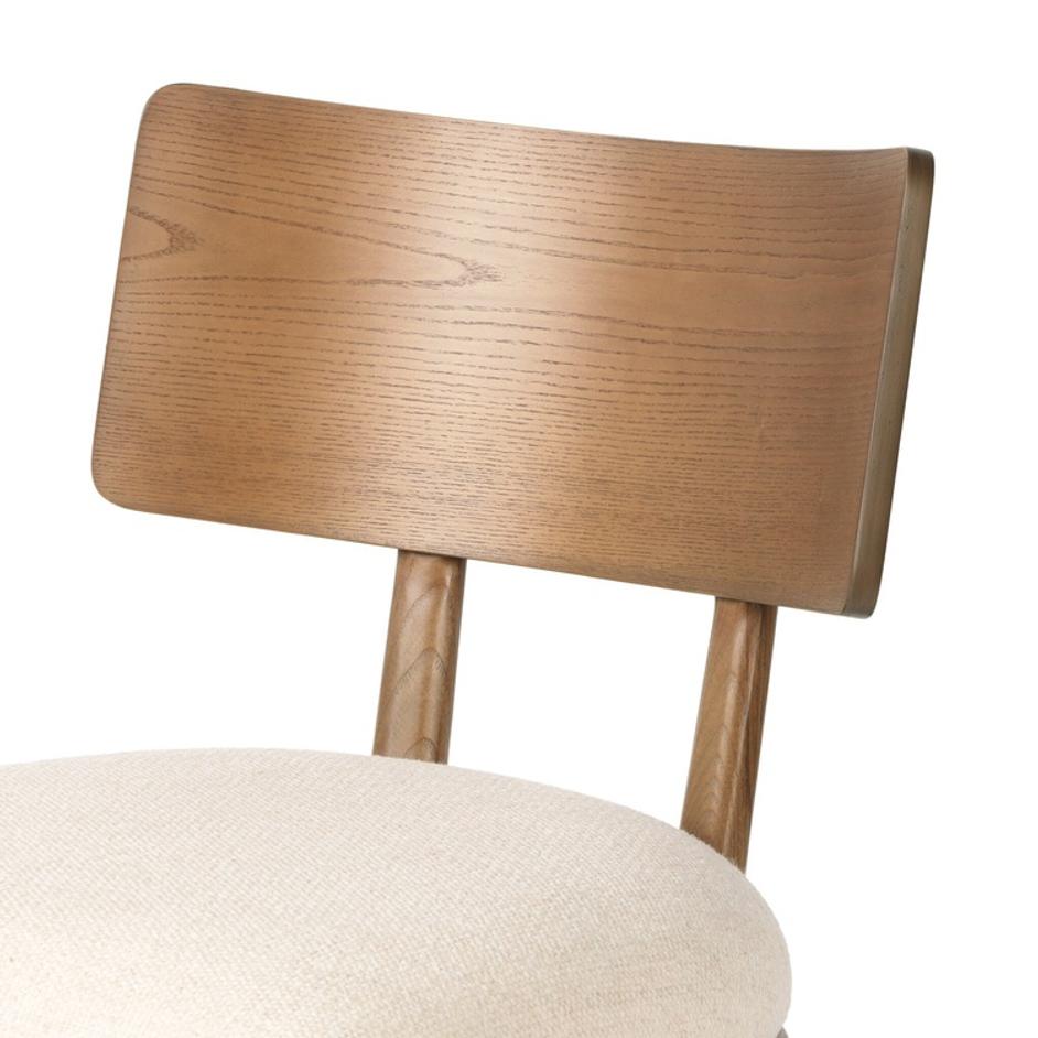 Terrance Counter Stool In Thames Cream And Amber Ash And Amber Ash Veneer by Four Hands