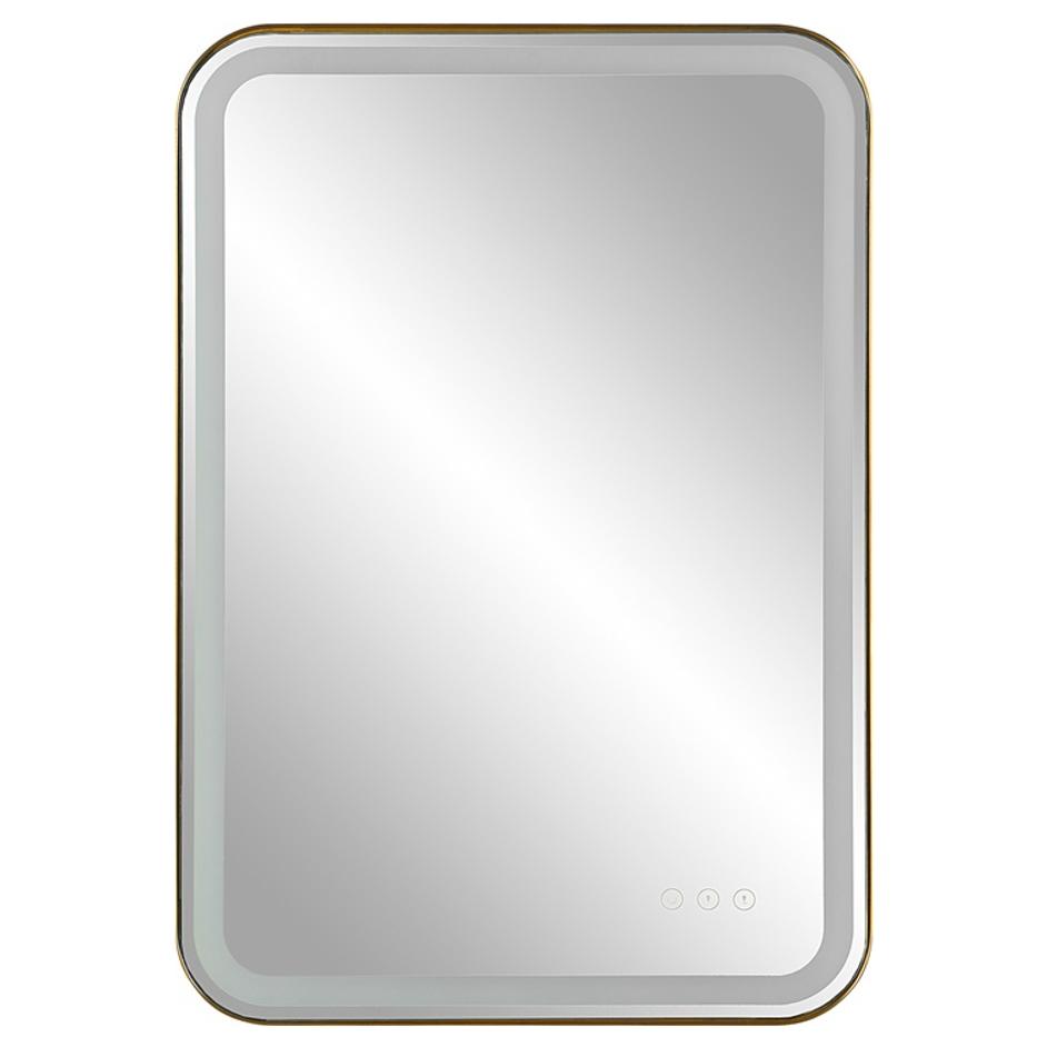 Crofton Lighted Brass Vanity Mirror by Uttermost