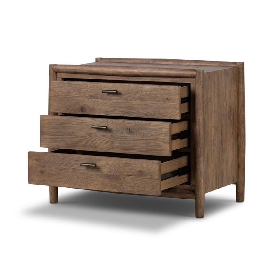 Glenview Nightstand In Weathered Oak by FOUR HANDS