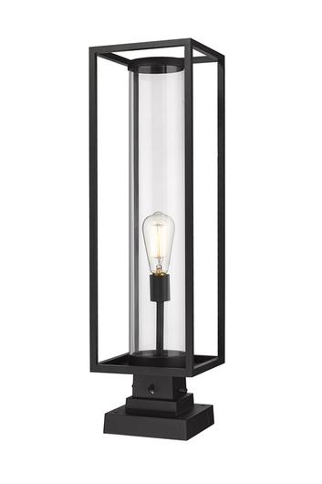 Dunbroch 1 Light Outdoor Pier Mounted Fixture in Black Finish by Z-Lite