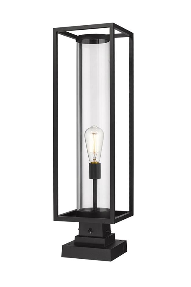 Dunbroch 1 Light Outdoor Pier Mounted Fixture in Black Finish by Z-Lite
