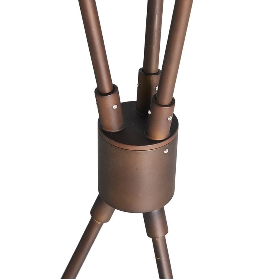 Ludwig Floor Lamp In Rust And Frosted Glass And Clear Cord by Four Hands