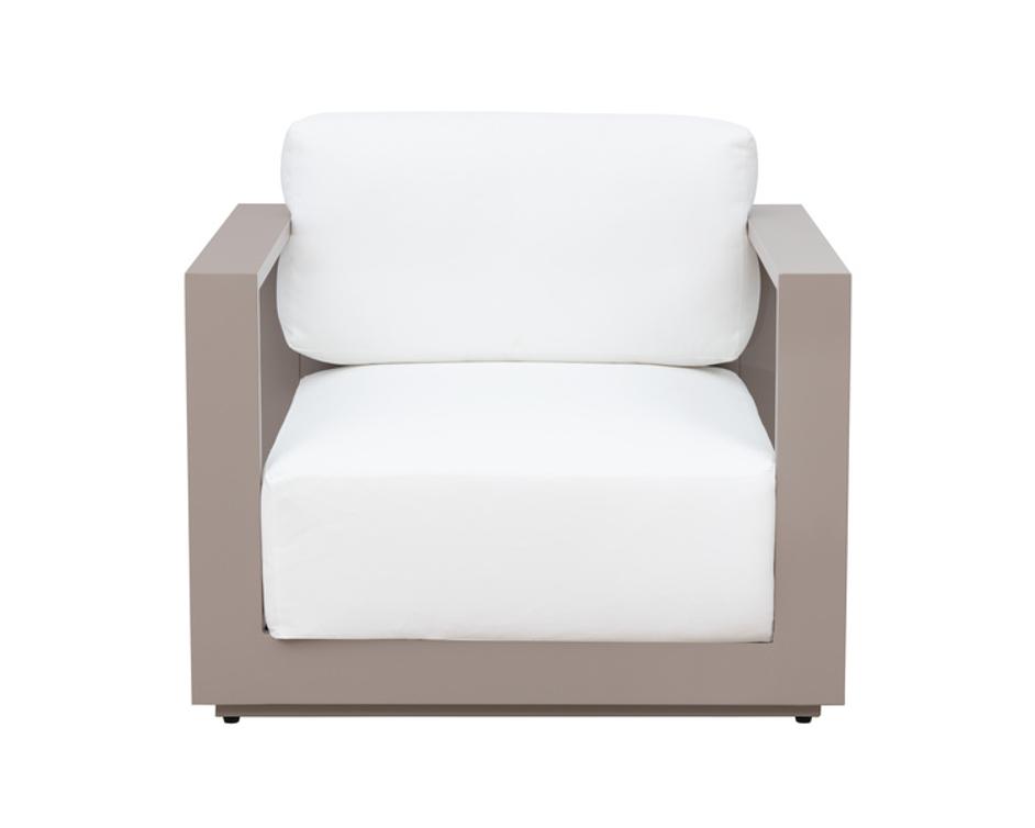 TAVIRA ARMCHAIR - GREIGE - STINSON WHITE by Sunpan
