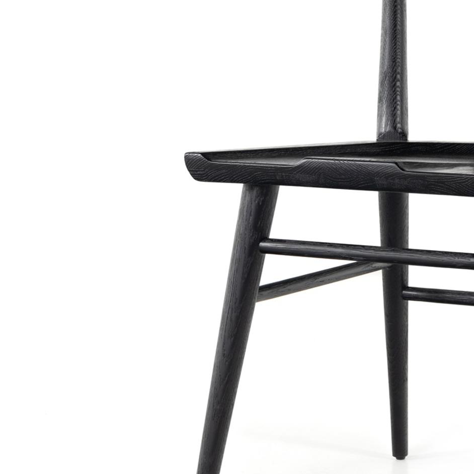 Gregory Dining Chair In Black Oak by FOUR HANDS