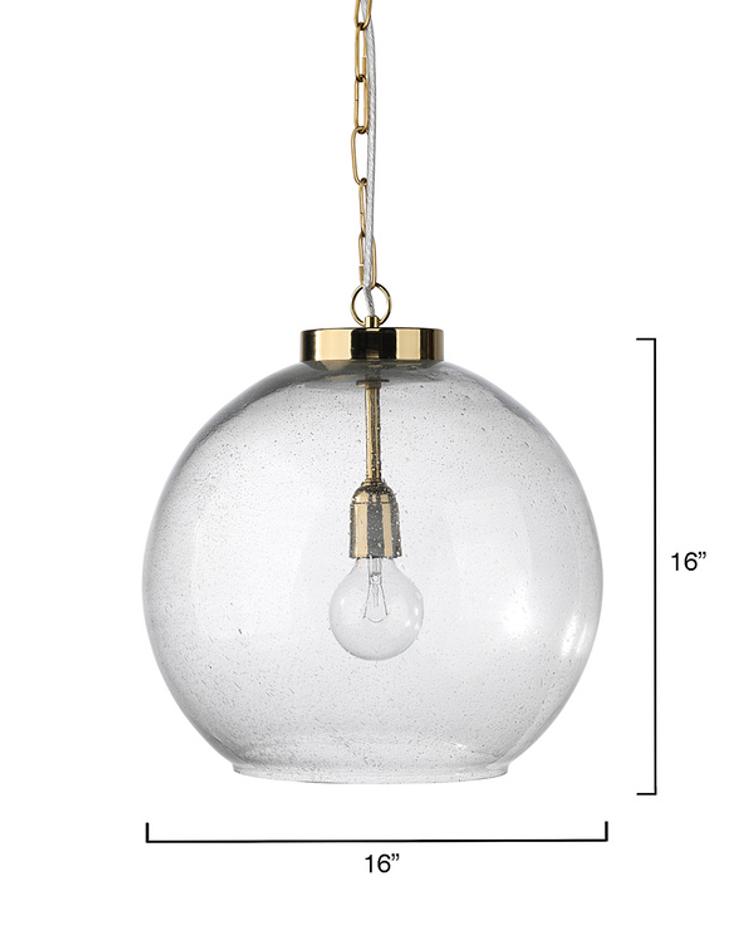 Luca Glass 1-Light Pendant by Jamie Young