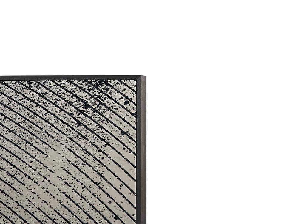 Opposites Attract (set Of 2) - 40" X 60" - Charcoal Floater Frame by Sunpan