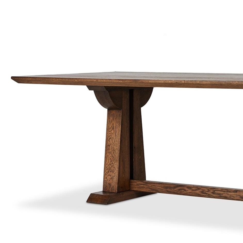 Ashwin Dining Table in Brown Oak by FOUR HANDS