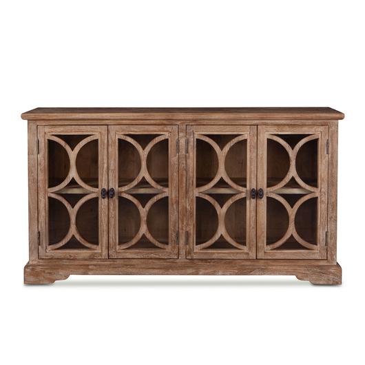 Glass Cabinet 67 Inch Ant. Oak by Home Trends & Design