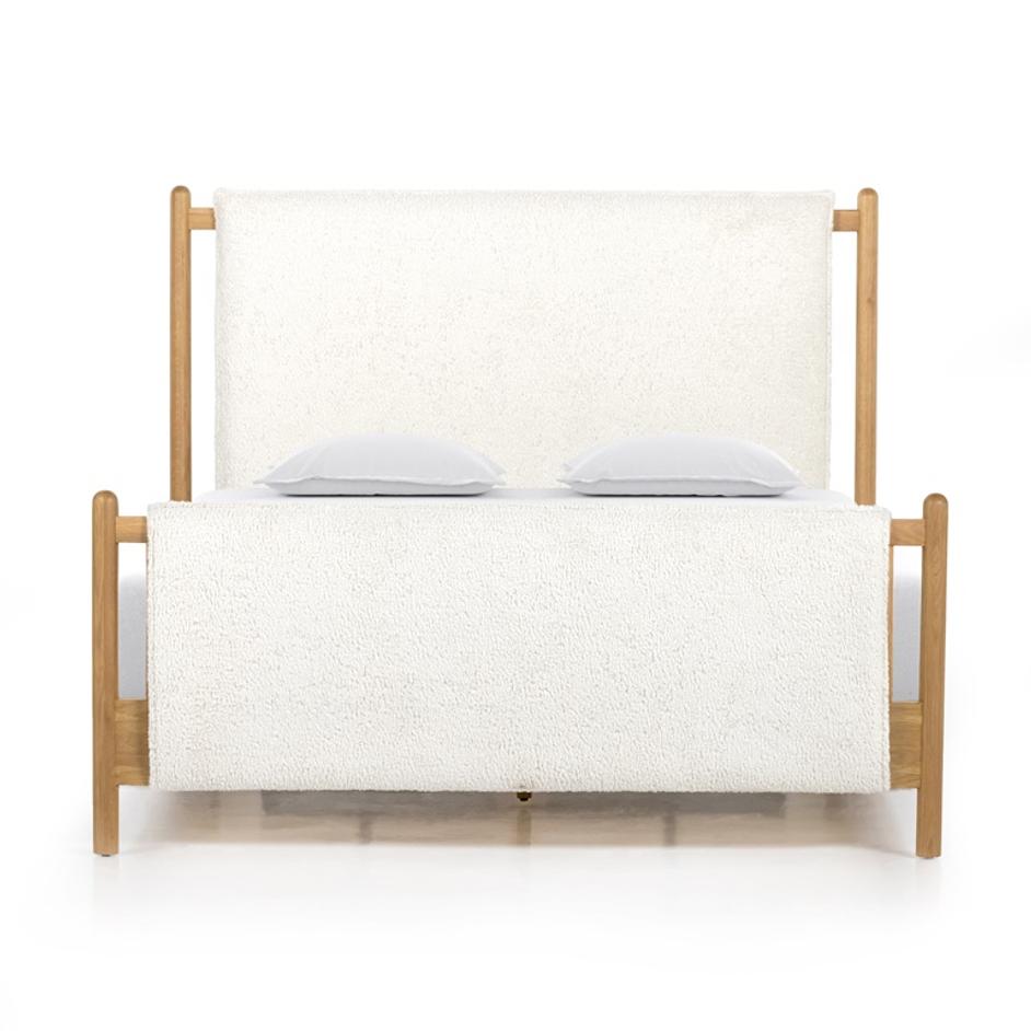 Bowen Bed In Sheepskin Natural In King by FOUR HANDS