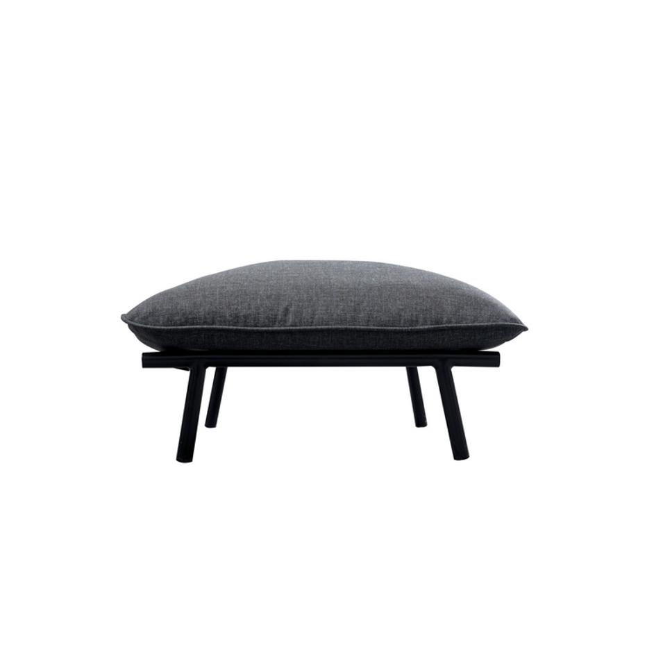 Morgan Outdoor Ottoman Speckled Charcoal by Moes Home