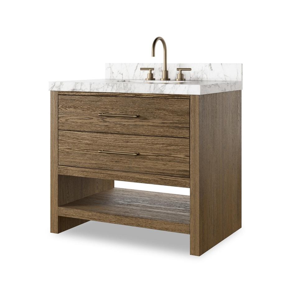 Anthem Single Vanity - Washed Natural Veneer by Four Hands