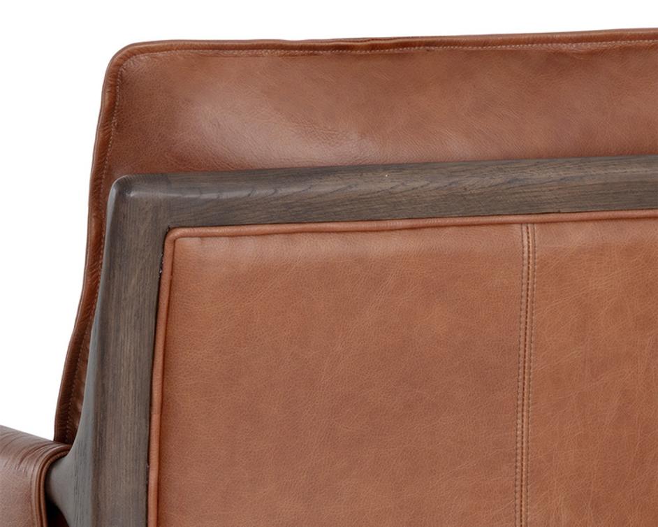 MAUTI ARMCHAIR - BROWN - SHALIMAR TOBACCO LEATHER by Sunpan