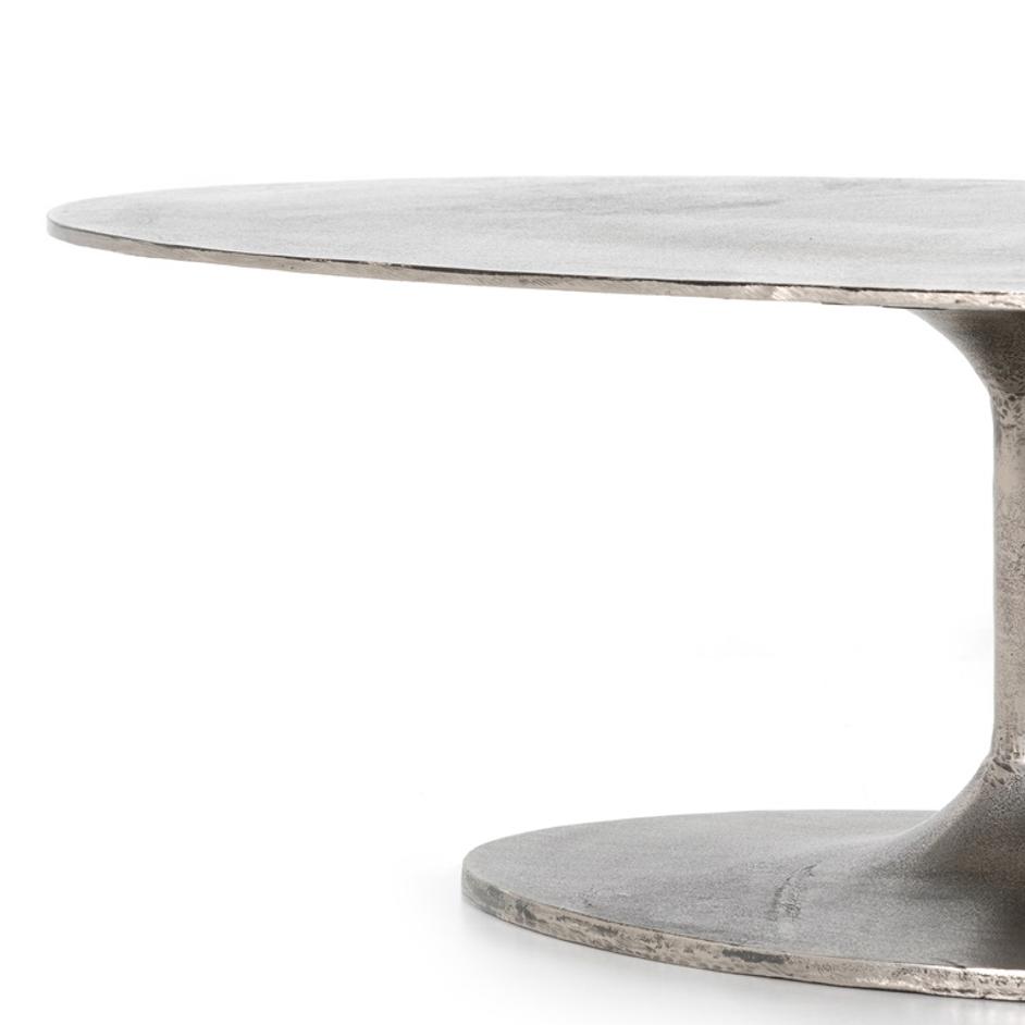 Simone Oval Coffee Table In Raw Antique by FOUR HANDS