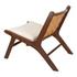 Loria Teak Accent Chair w/ PU Cushion, Cinnamon Brown by New Pacific Direct